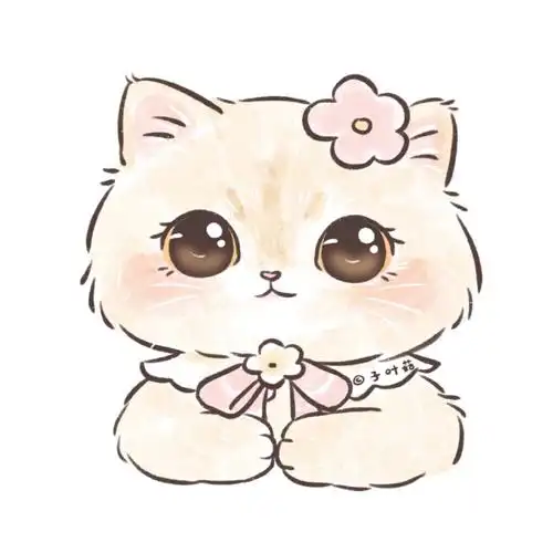 小猫咪简笔画头像 图源画师:子叶菇