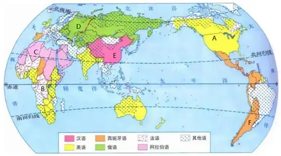 (2021八上·郏县期末)                   阅读"世界语言分布
