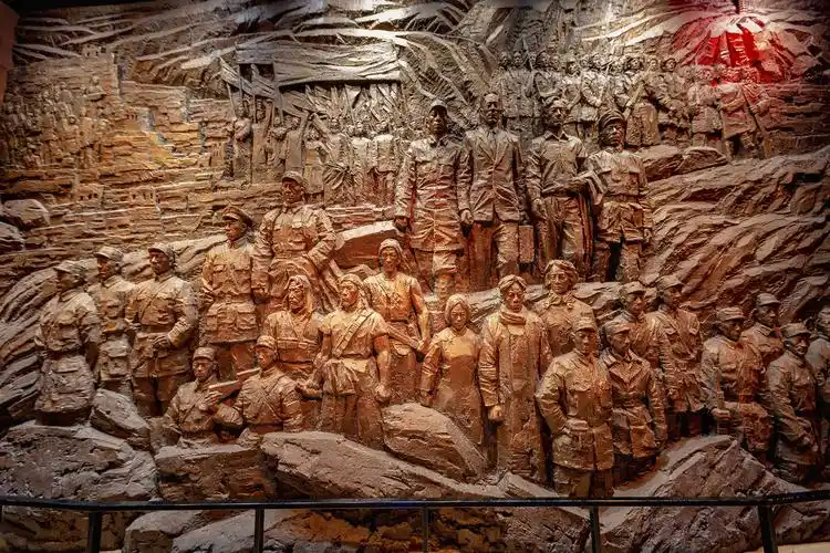 三个必胜主题纪念馆展厅浮雕南京