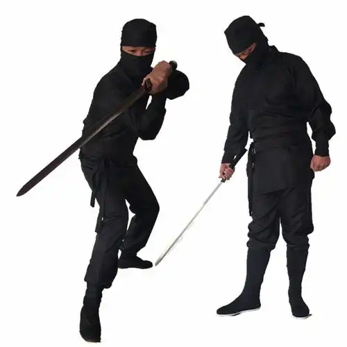 鸢夫人古装蒙面服 刺客服夜行衣忍者男女黑衣人武侠盗贼勇士唐装 黑色