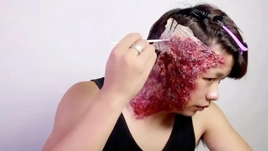 面粉和它化烧伤妆,卸妆时太爽了