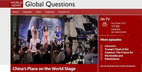 badawi女士主持的bbc专题电视和电台访谈节目《global questions