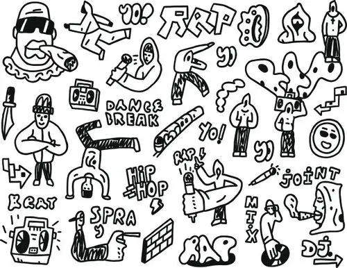 嘻哈,乱画,说唱音乐,dj俱乐部,城市生活图片素材_id:121048005