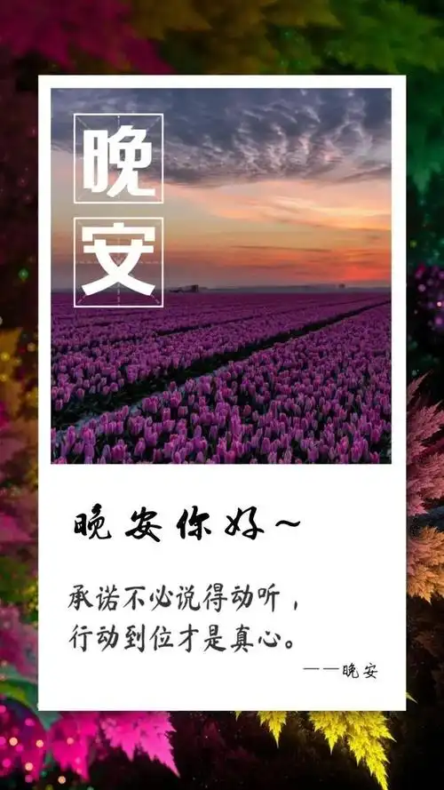 晚安问候语图片上