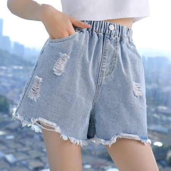利方琪儿童短裤女外穿牛仔短裤夏季12一15岁女童破洞牛仔裤薄款夏装