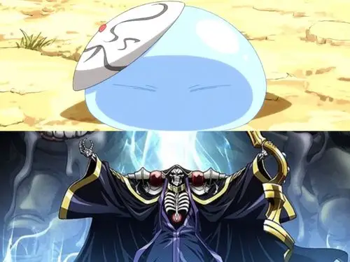 史莱姆与骨傲天穿越番对比,一个吞噬万物,一个和空气斗智斗勇!