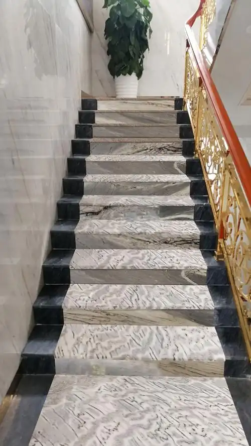 大理石楼梯板厂家定制 石立方石业