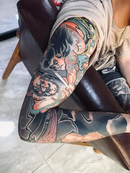 恢复后#老传统花臂  #花臂  ##花臂纹身  #日式老传统纹身  #扬州