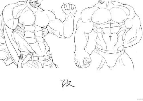 临摹男性肌肉—角色人物肌肉绘画训练举报