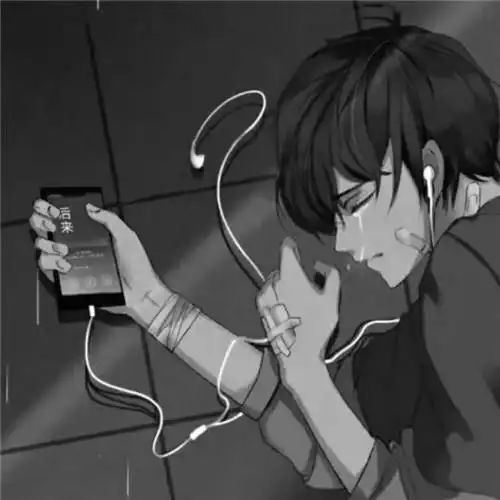 最伤感扎心的头像黑白图片