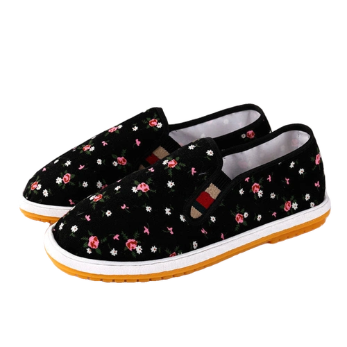 北京手工作花布鞋台州西山布鞋男款透气一脚蹬单鞋劳保开车社会鞋