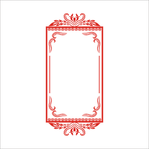 红色创意花纹花边边框装饰