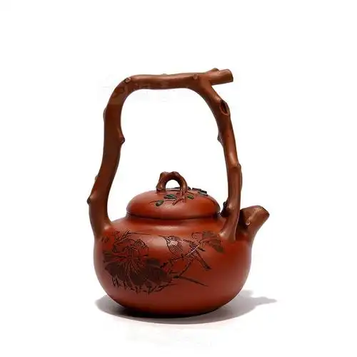 宜兴名家范洪泉紫砂壶作品《东坡提梁壶》原矿全手工优惠全场包邮真品