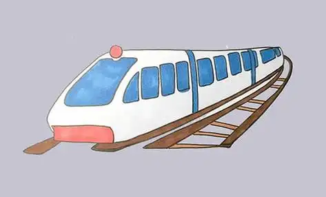 高铁简笔画高铁简笔画简单带颜色