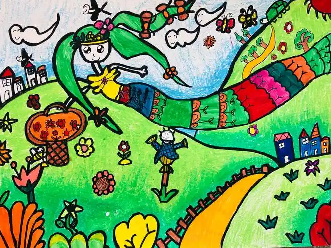 南阳中心幼儿园绘画比赛投票开始啦!(大班组)