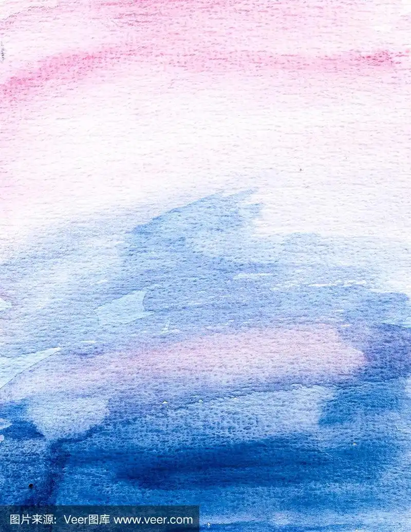 粉蓝色水彩背景