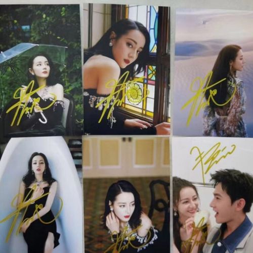 迪丽热巴亲笔签名照亲签保真粉丝应援周边产品正品收藏无印刷