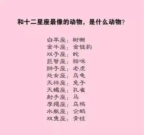 十二星座的幸运宠物是什么?