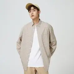 peacebirdmen太平鸟男装奥莱细格纹前后拼接长袖衬衫春季休闲时尚纯棉