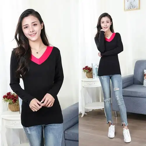 韩版舞服上衣女2021新款宽松休闲运动长袖t恤女装时尚长袖