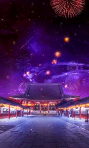 烟花粒子特效孔明灯新年流星安卓动态壁纸