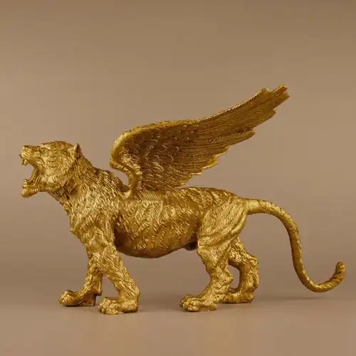 纯铜如虎添翼生肖虎铜老虎带翅膀铜器工艺品家居装饰礼品玄关摆件