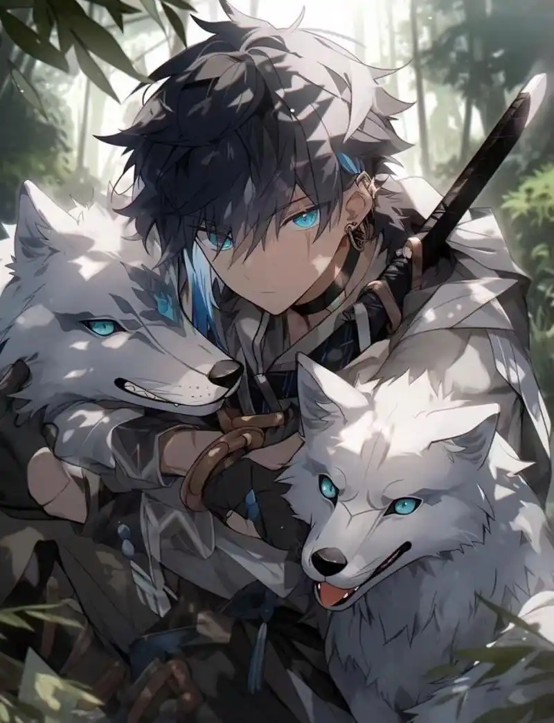 狼的二次元头像!