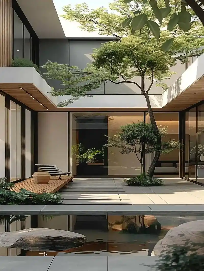 花园设计|现代极简庭院