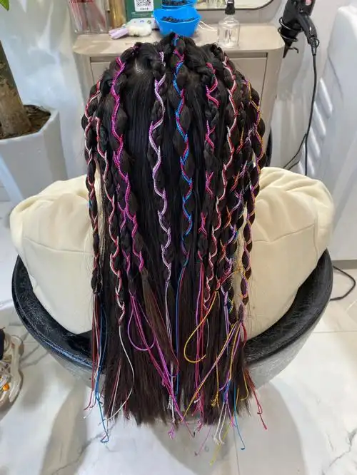 脏辫 #彩色穿搭 #编发 #小朋友发型_qianxun千寻攻略_穿搭_发型_脏辫