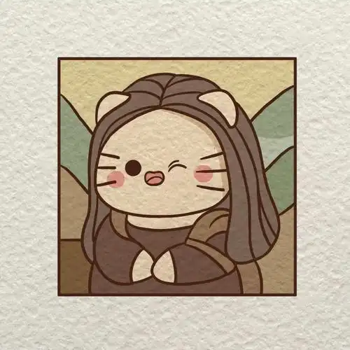 简笔画蒙娜丽莎的围笑