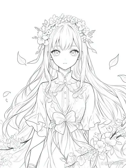 分享漫画卡通的黑白线稿图