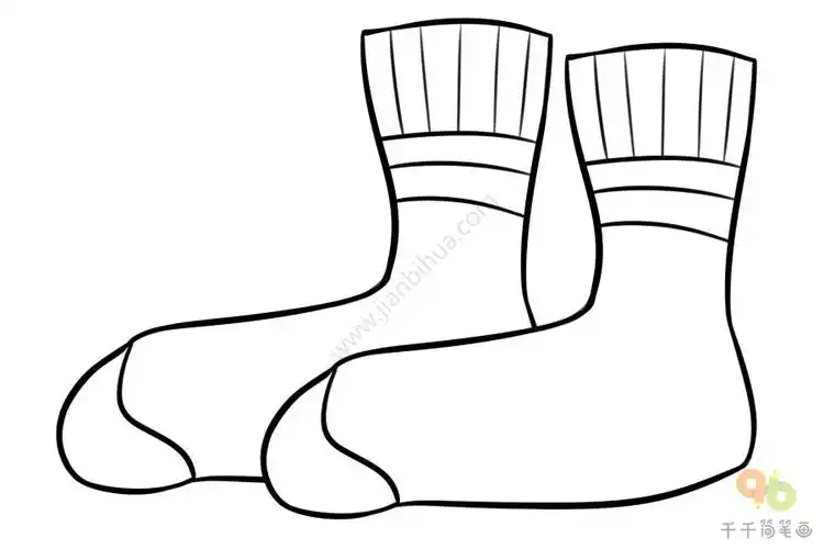 各式各样漂亮的袜子简笔画图片大全