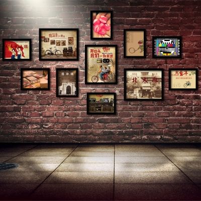 7080后怀旧创意相框照片墙饭店餐厅装饰画致青春酒吧咖啡厅有框画