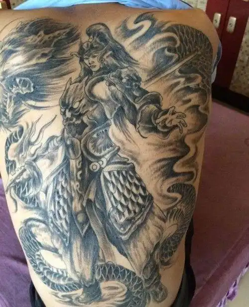 纹身手稿 纹身图案素材 后背纹身手稿传统纹身满背纹身图案