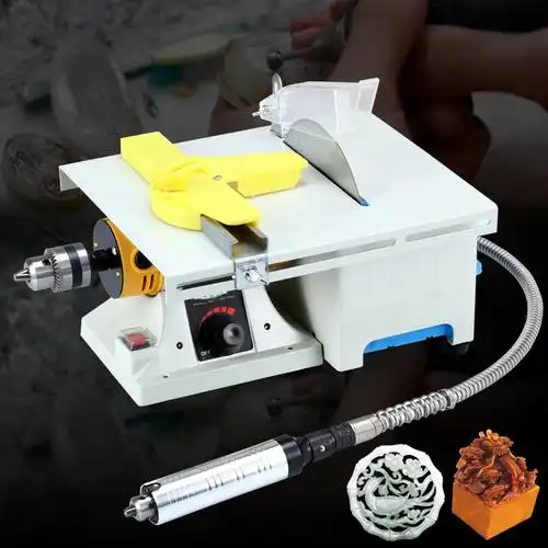 多功能玉石雕刻机古达切割机电磨机台磨机小型抛光机打磨机电动台锯二