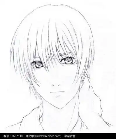 动漫人物简笔画男帅气男生头像