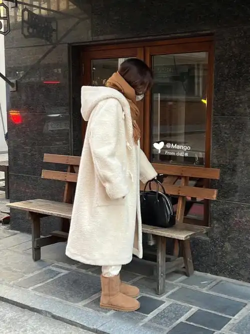 韩系穿搭中筒雪地靴这样搭配太好看啦05