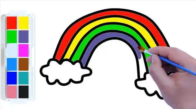 彩虹简笔画 彩虹简笔画图片大全彩色