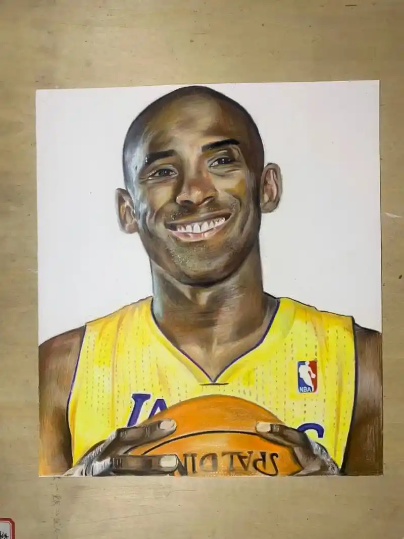 手绘科比·布莱恩特,致敬永远的曼巴!#致敬老大 #传奇永不谢 - 抖音