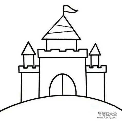 幼儿园建筑风格简笔画