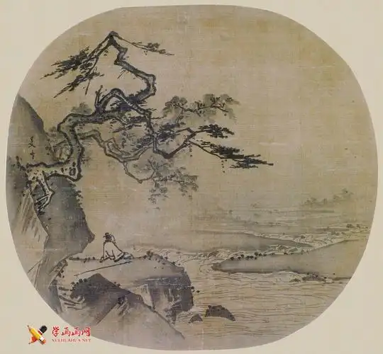 夏圭山水画作品《坐看云起图》赏析