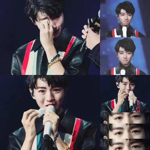 tfboys分享190917王俊凯哭照九宫格合集重情重义的感性boy