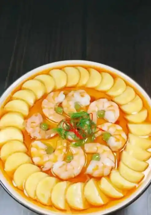 原创鸡蛋虾仁蒸豆腐