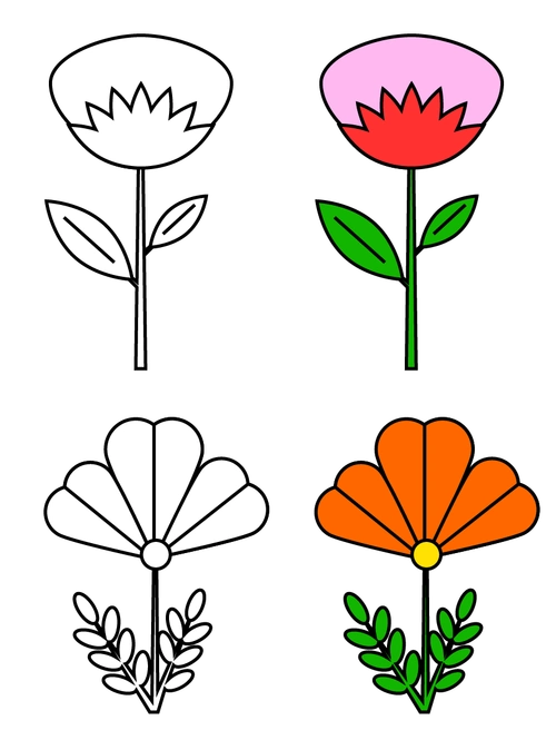儿童简笔画小花朵 儿童简笔画小花朵儿童画