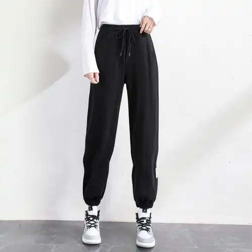 2021春秋百搭灰色裤子新款休闲裤休闲宽松运动休闲裤