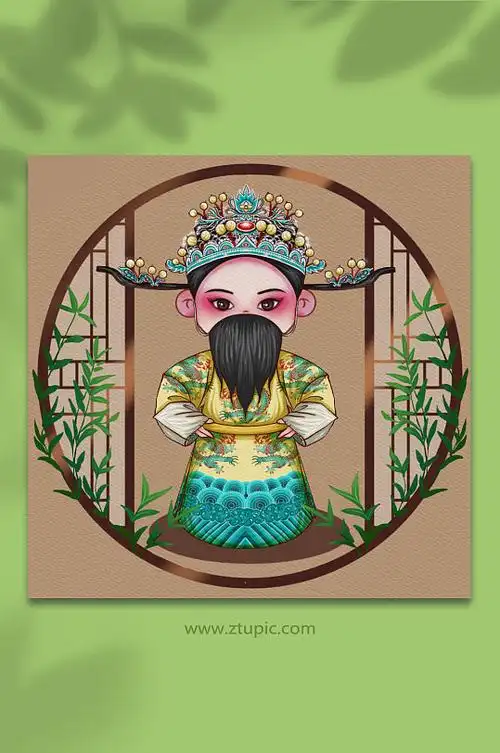 q版卡通京剧图片-q版卡通京剧素材下载-众图网