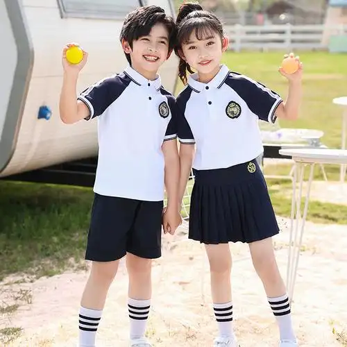 夏季班服小学生校服夏装套装儿童短袖中学男女校服