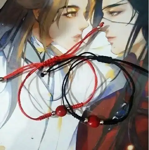 贺朝谢俞周边红豆手链相思豆手串简约情侣一对手绳伪