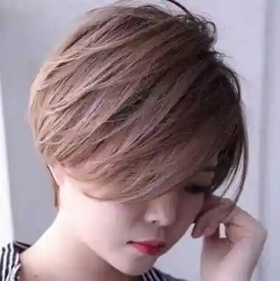 韩式露耳短发发型图片露耳短发这样扎很美