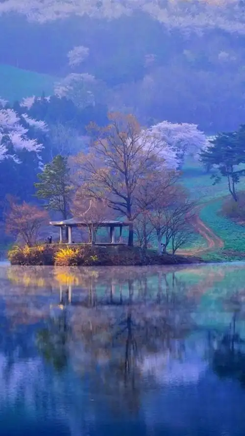 湖光水色调,高清图片,手机锁屏桌面-壁纸族